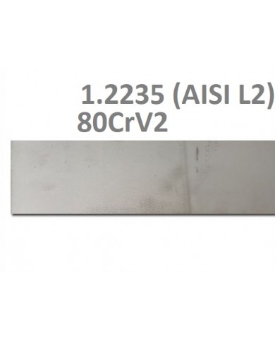 Jeklo 80CrV2 / 1.2235 / AISI L2 - 740x60x3,15mm