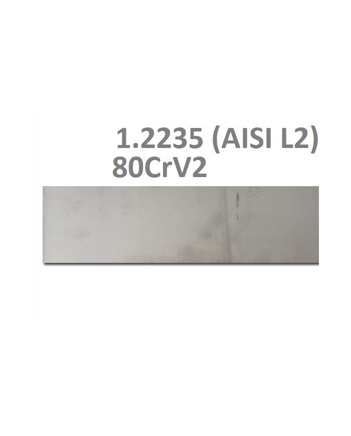 Jeklo 80CrV2 / 1.2235 / AISI L2 - 740x60x3,15mm